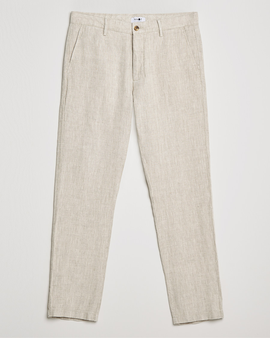 Miehet | Pellavahousut | NN07 | Karl Linen Trousers Oat