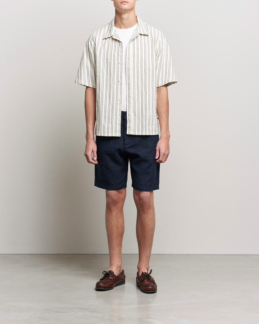 Mies | Shortsit | NN07 | Crown Linen Shorts Navy