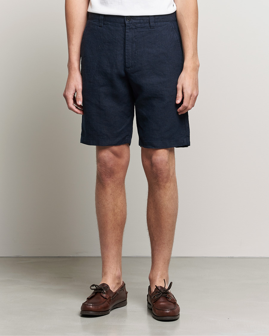 Mies | Shortsit | NN07 | Crown Linen Shorts Navy