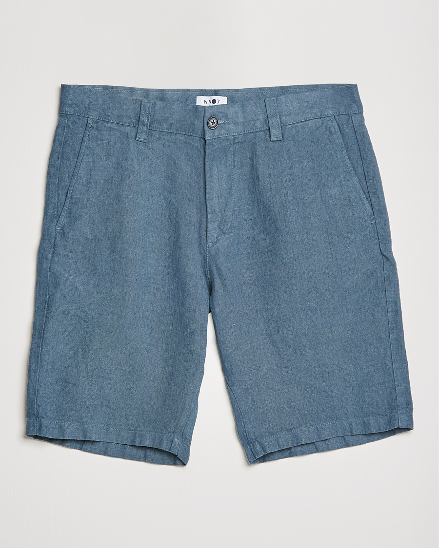 Miehet | Pellavashortsit | NN07 | Crown Linen Shorts Dust Blue