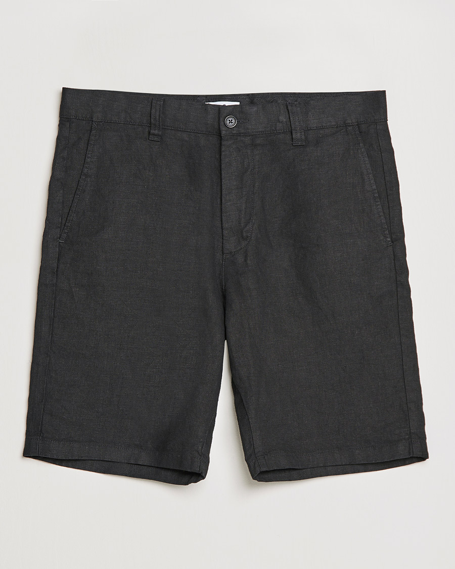 Miehet |  | NN07 | Crown Linen Shorts Black