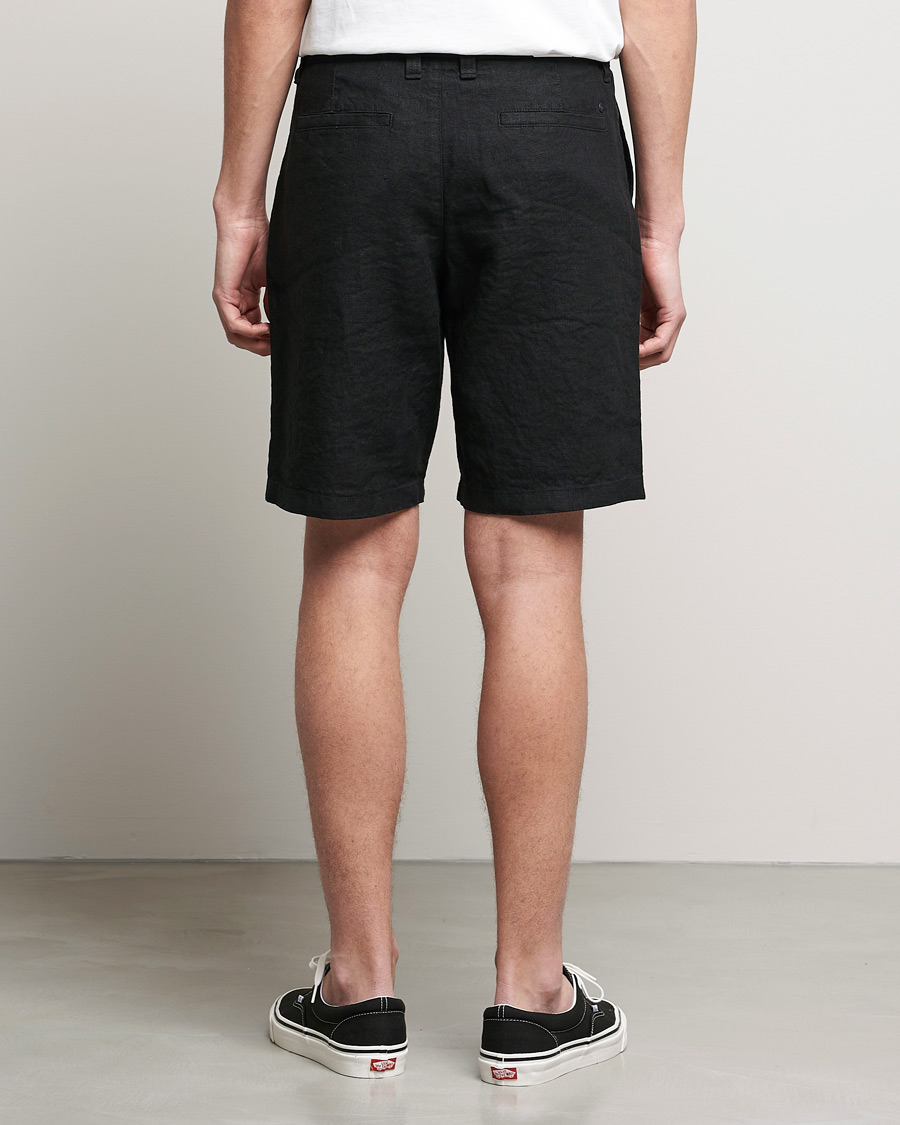 Mies | Shortsit | NN07 | Crown Linen Shorts Black