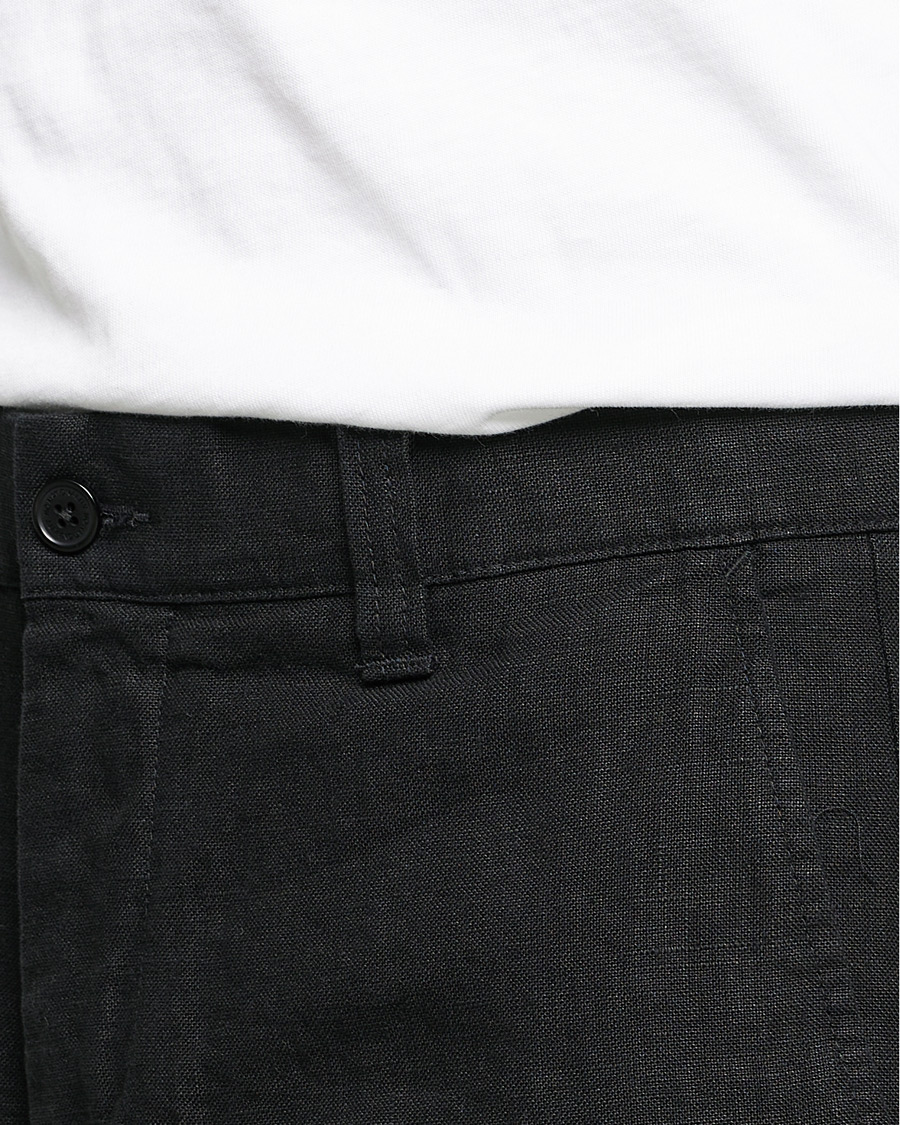Mies | Shortsit | NN07 | Crown Linen Shorts Black