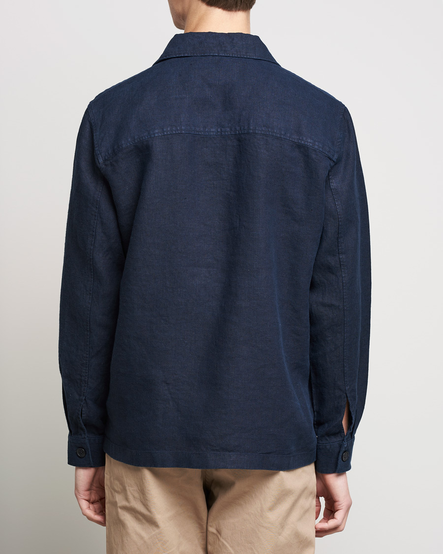 Mies | Kauluspaidat | NN07 | Wilas Linen Overshirt Navy