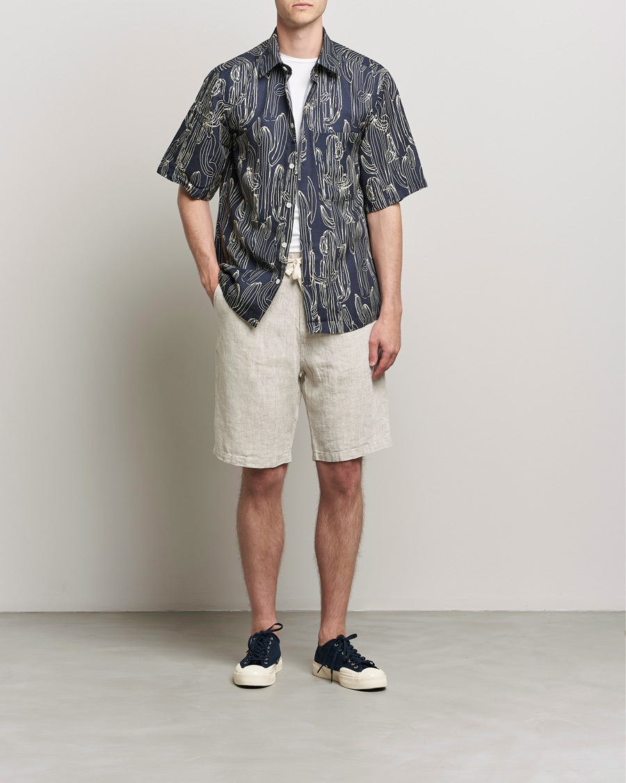 Mies | Alennusmyynti vaatteet | NN07 | Keith Drawstring Linen Shorts Oat