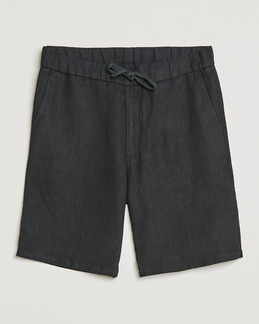 Mies | Shortsit | NN07 | Keith Drawstring Linen Shorts Black