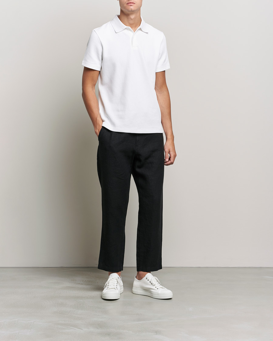 Mies | Alennusmyynti vaatteet | NN07 | Keith Drawstring Linen Trousers Black