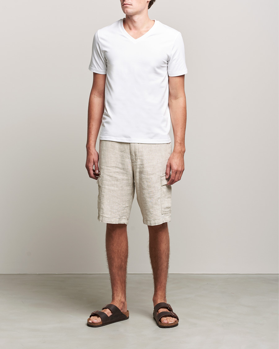 Mies | Shortsit | NN07 | Arnie Cargo Linen Shorts Oat