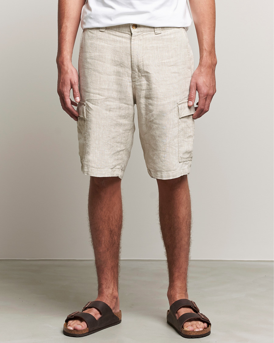 Mies | Shortsit | NN07 | Arnie Cargo Linen Shorts Oat
