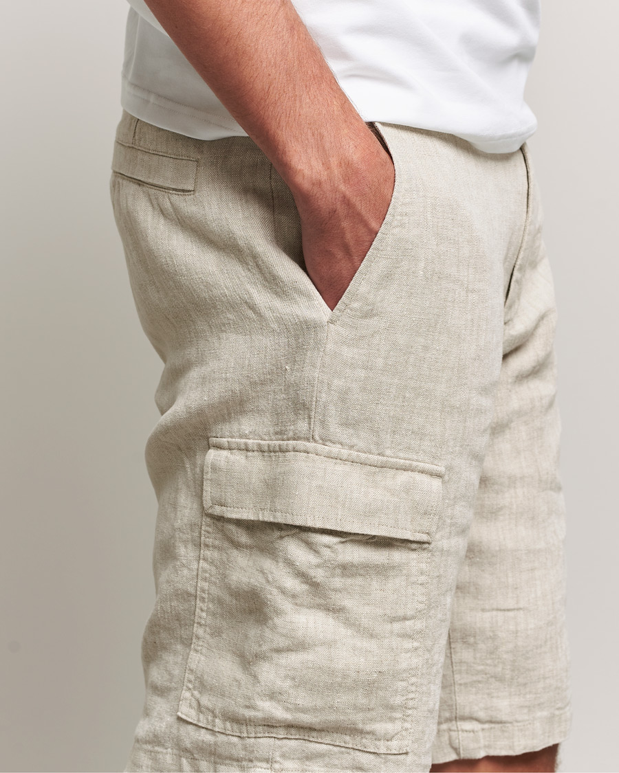 Mies | Shortsit | NN07 | Arnie Cargo Linen Shorts Oat