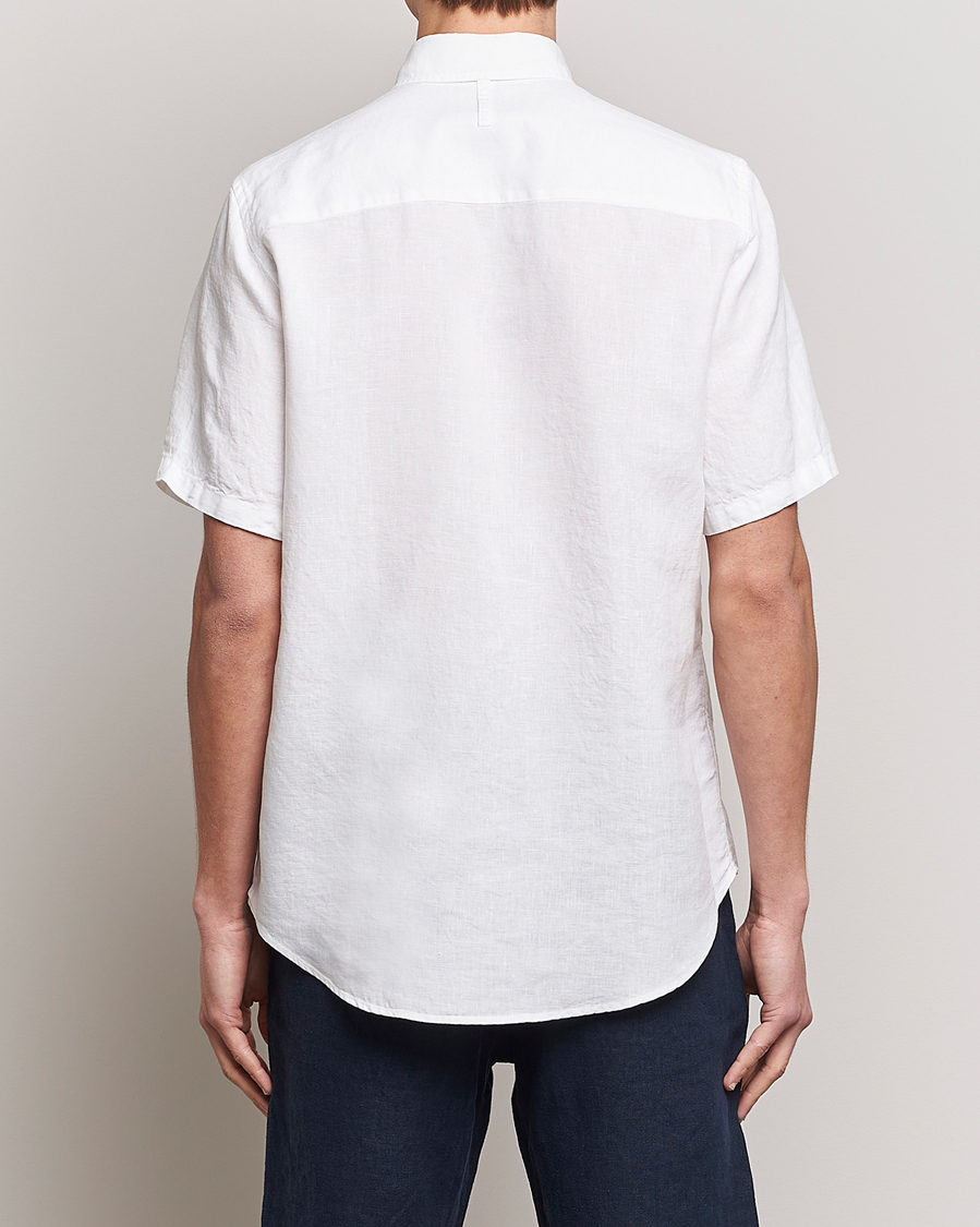 Mies | Kauluspaidat | NN07 | Arne Linen Short Sleeve Shirt White