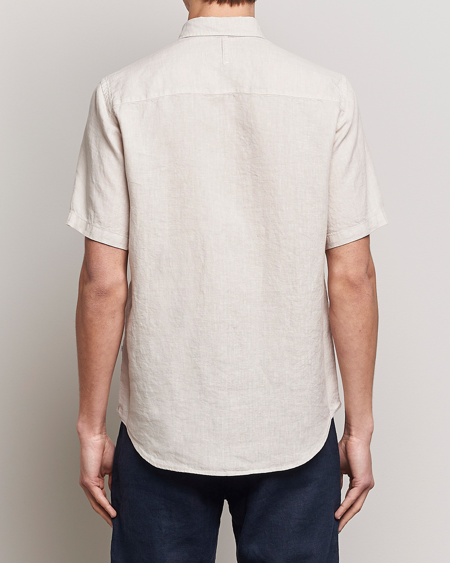 Mies | Kauluspaidat | NN07 | Arne Linen Short Sleeve Shirt Oat