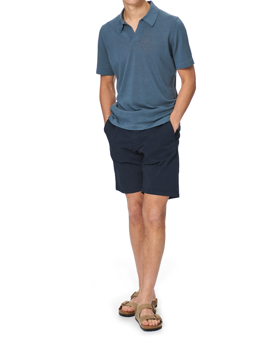 Mies | Alennusmyynti vaatteet | NN07 | Ryan Cotton/Linen Polo Dust Blue