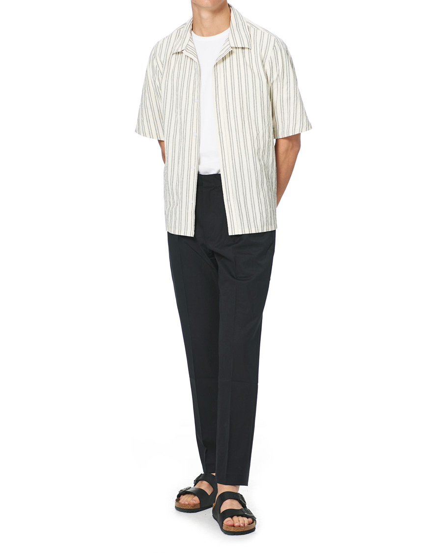 Mies | Alennusmyynti vaatteet | NN07 | Ole Short Sleeve Striped Shirt White/Black
