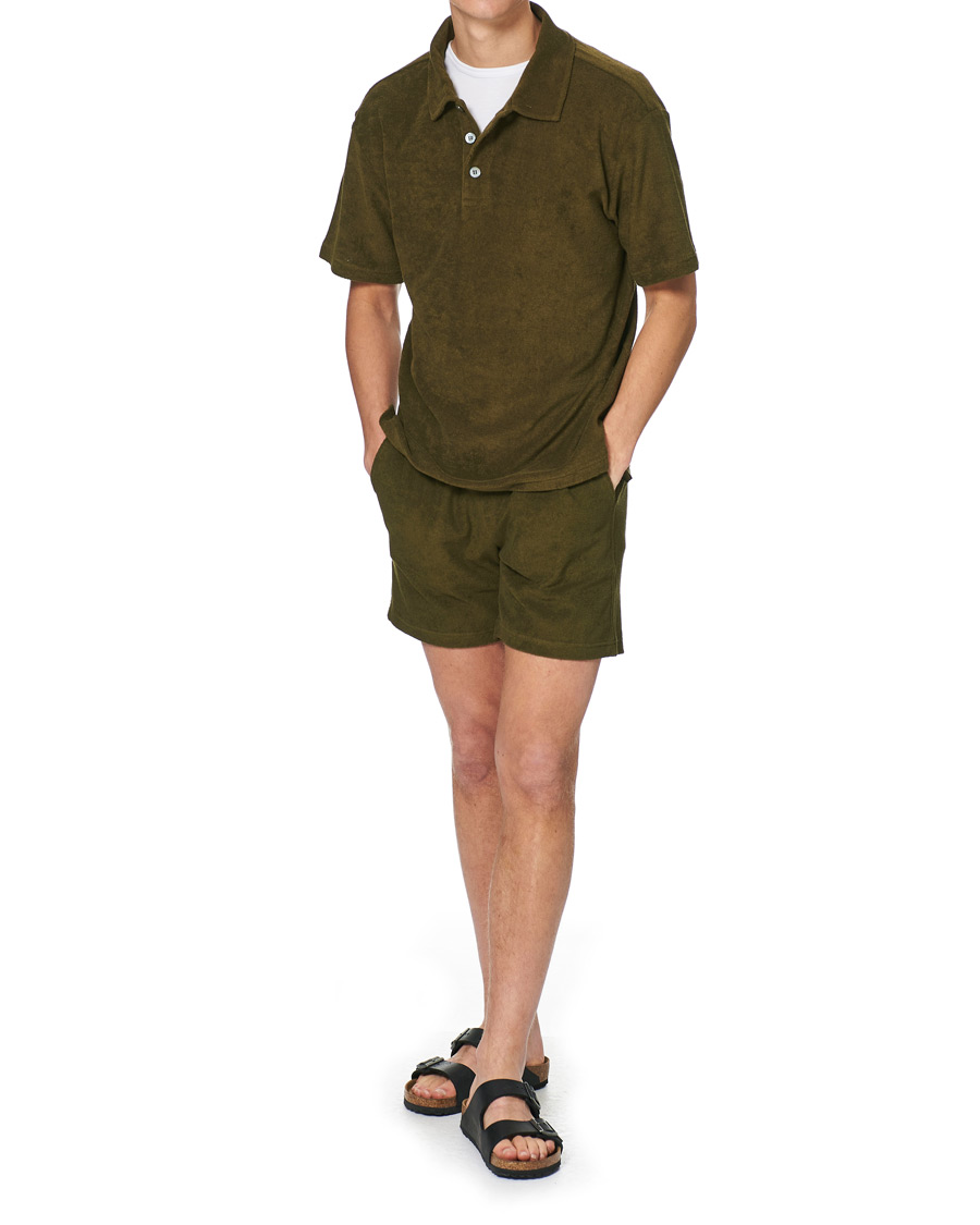 Mies | Shortsit | NN07 | Cameron Terry Shorts Dark Olive