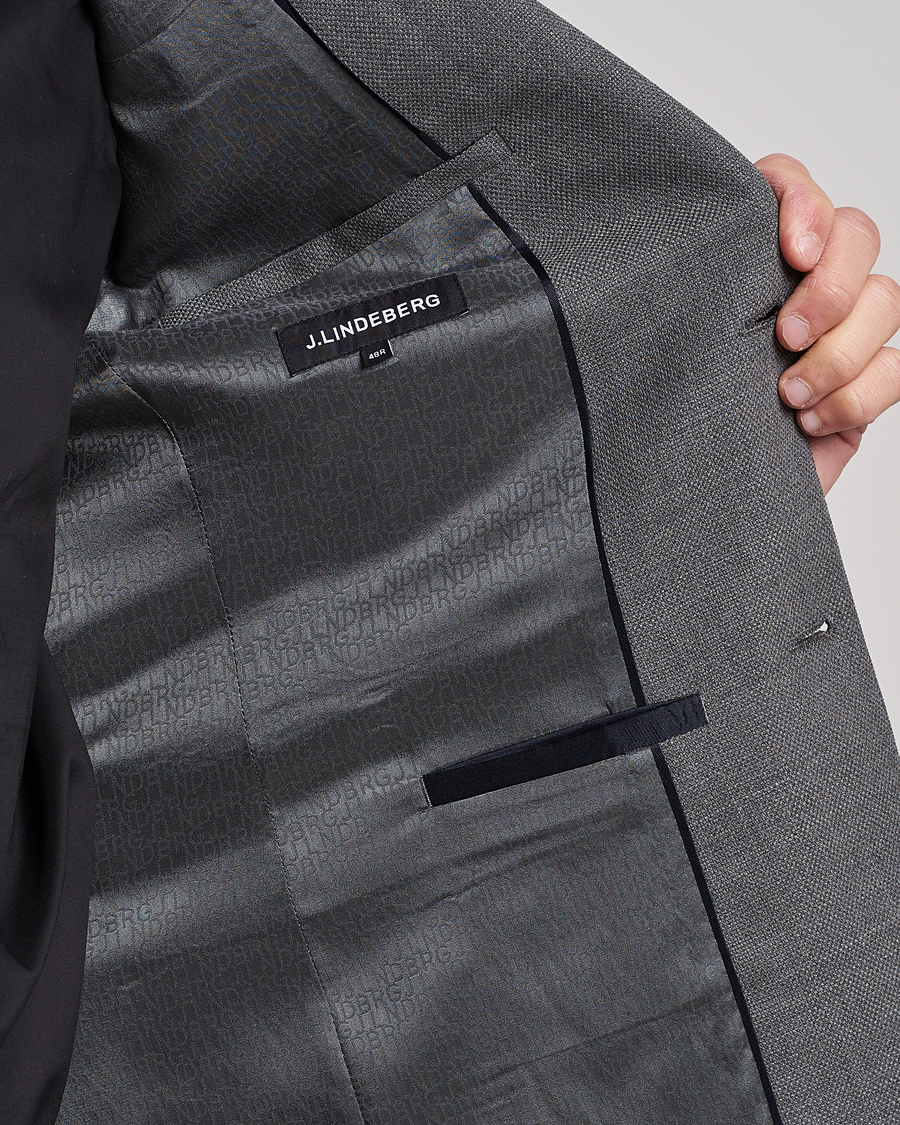 Mies | Pikkutakit | J.Lindeberg | Hopper Active Hopsack Blazer Grey Melange