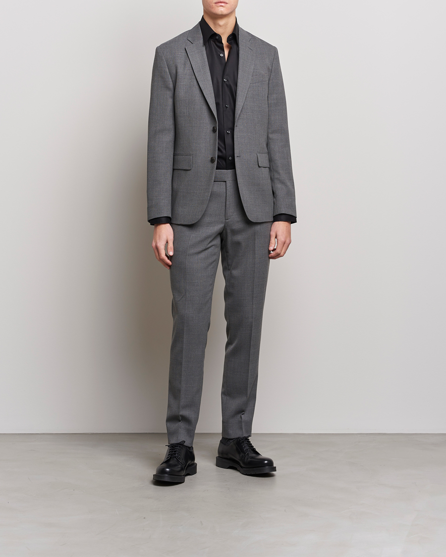 Mies | Housut | J.Lindeberg | Grant Active Hopsack Pants Grey Melange