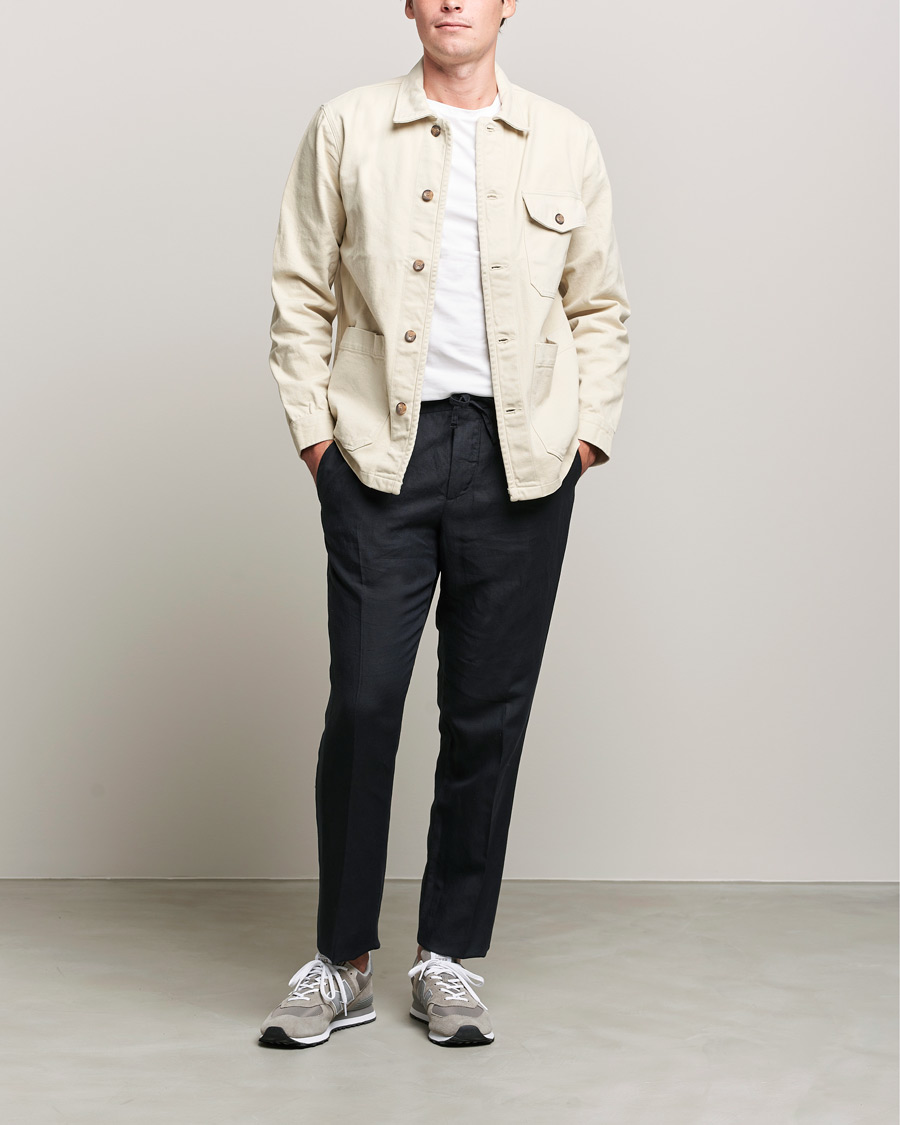 Mies | Housut | J.Lindeberg | Sasha Drape Linen Drawstring Trousers Black