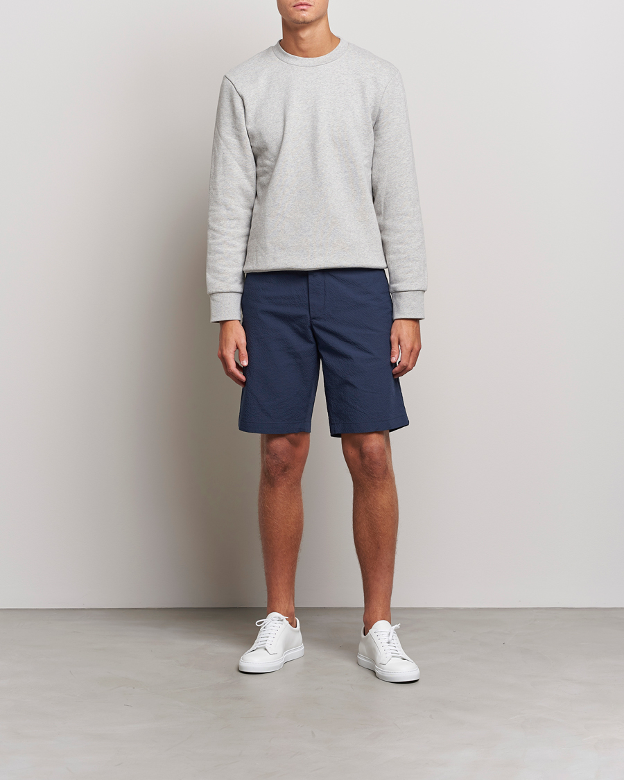 Mies | Shortsit | J.Lindeberg | Nathan Seersucker Shorts Navy