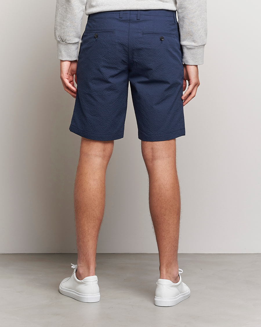 Mies | Shortsit | J.Lindeberg | Nathan Seersucker Shorts Navy