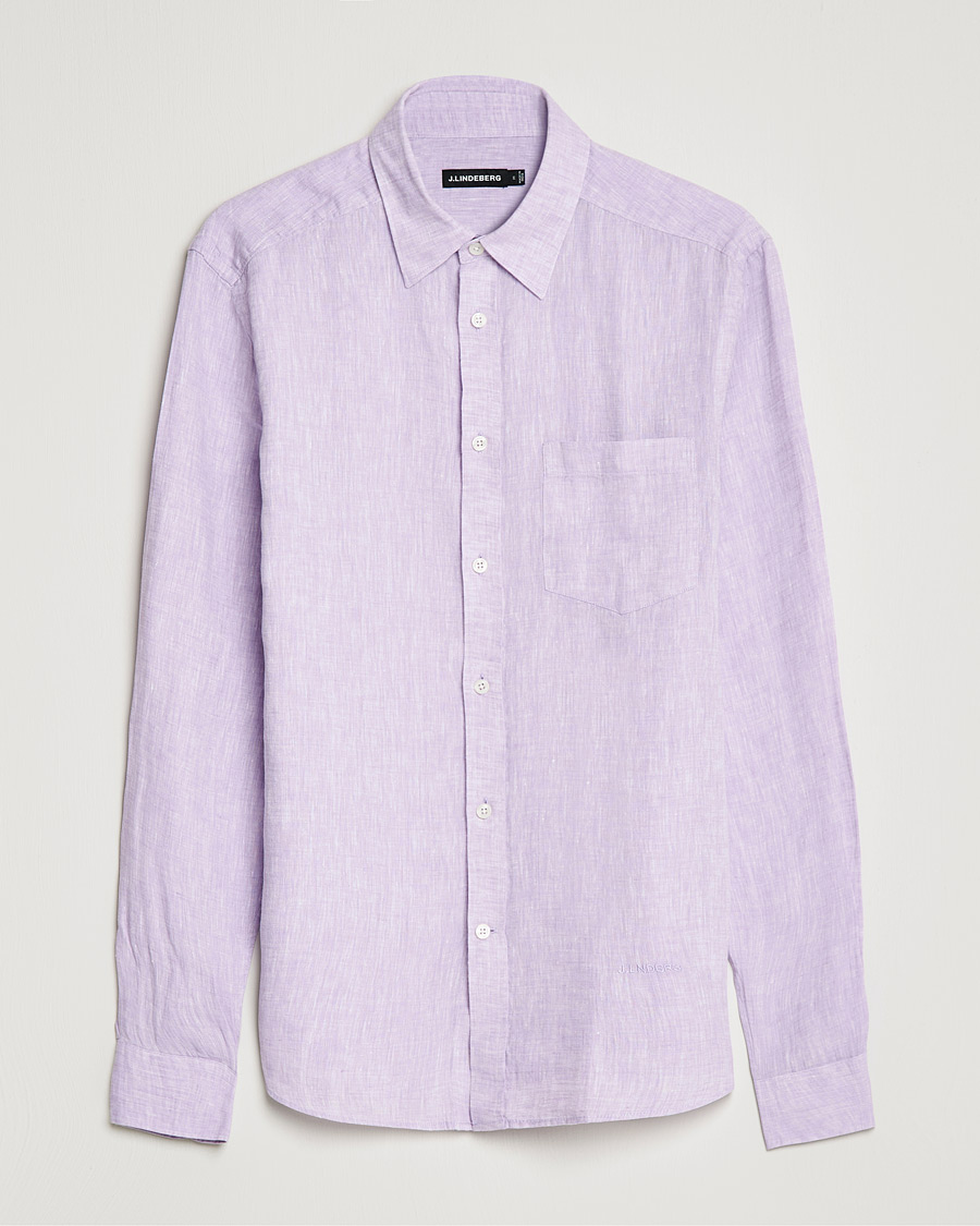 Mies | Kauluspaidat | J.Lindeberg | Linen Melange Slim Shirt Rhapsody