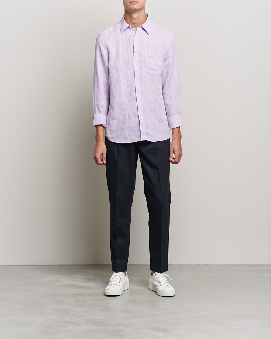 Mies | Kauluspaidat | J.Lindeberg | Linen Melange Slim Shirt Rhapsody