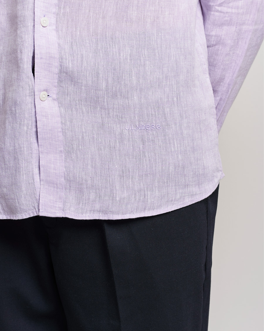 Mies | Kauluspaidat | J.Lindeberg | Linen Melange Slim Shirt Rhapsody