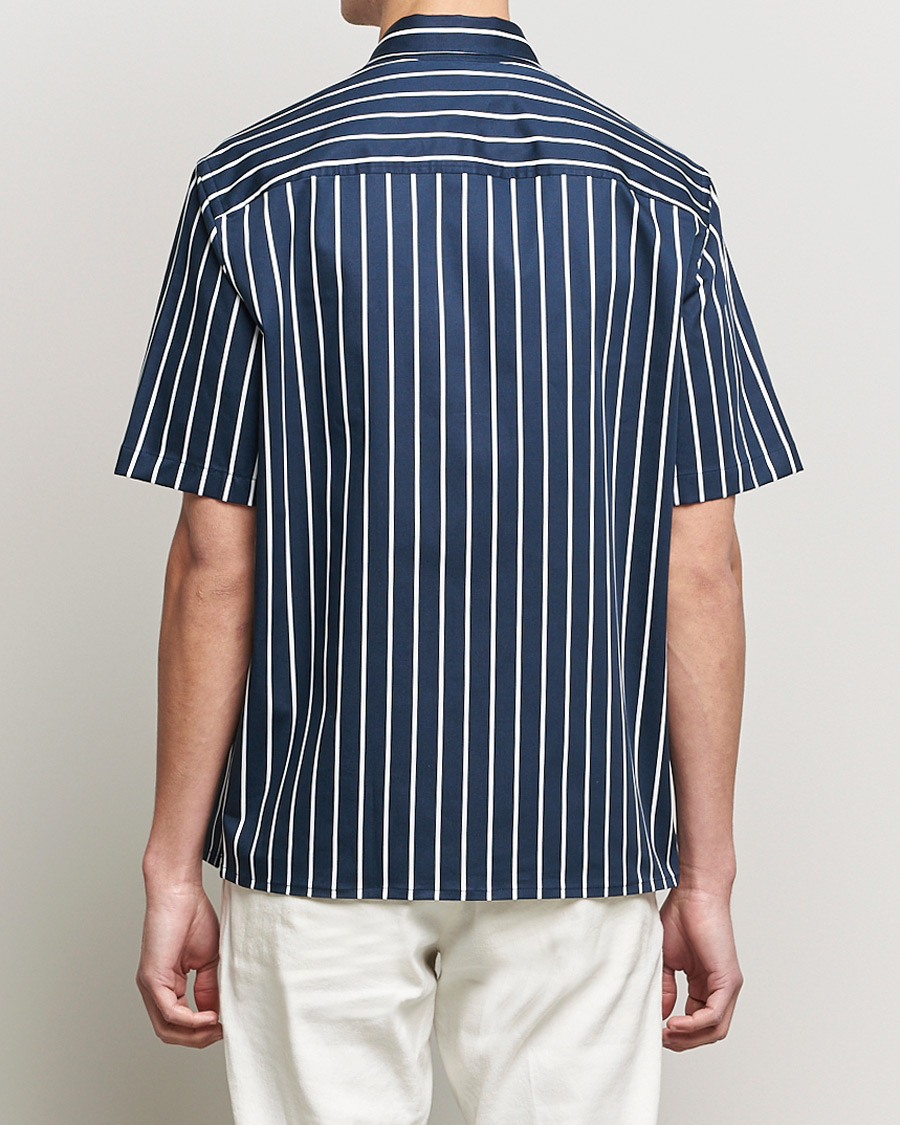 Mies | Kauluspaidat | J.Lindeberg | Chainy Short Sleeve Zip Shirt Navy