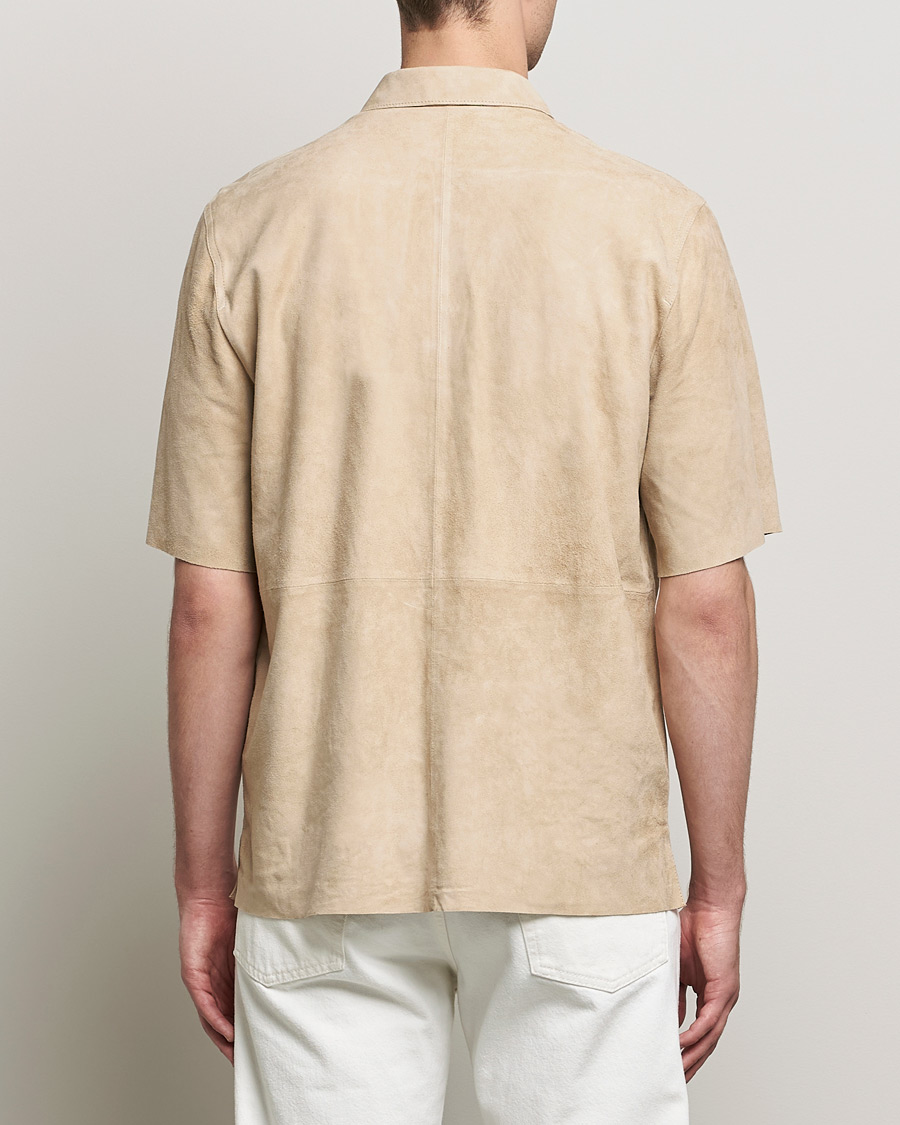 Mies | Kauluspaidat | J.Lindeberg | Shorty Short Sleeve Suede Shirt Safari Beige