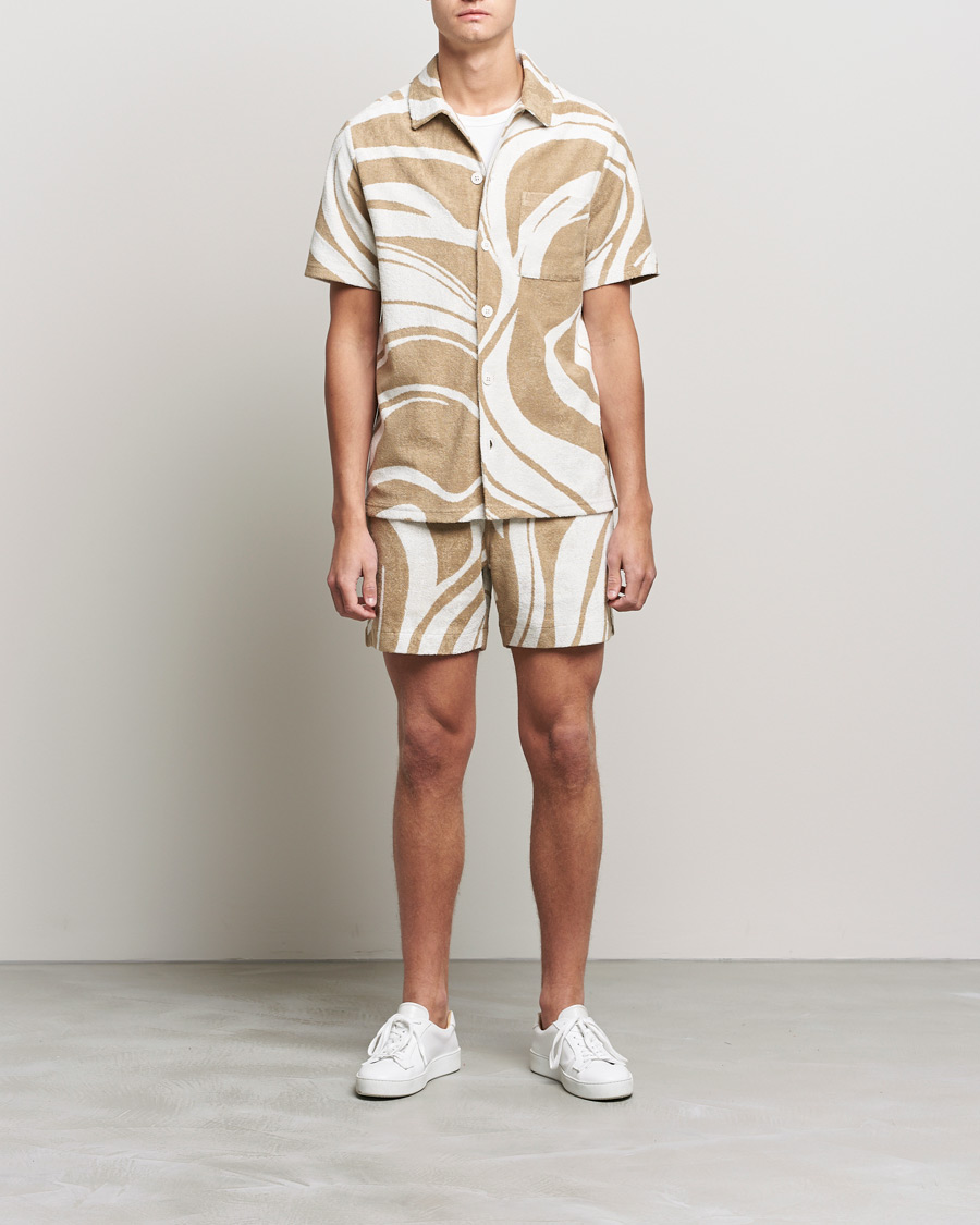 Mies | Kauluspaidat | J.Lindeberg | BillyToweling Jacquard Shirt Safari Beige