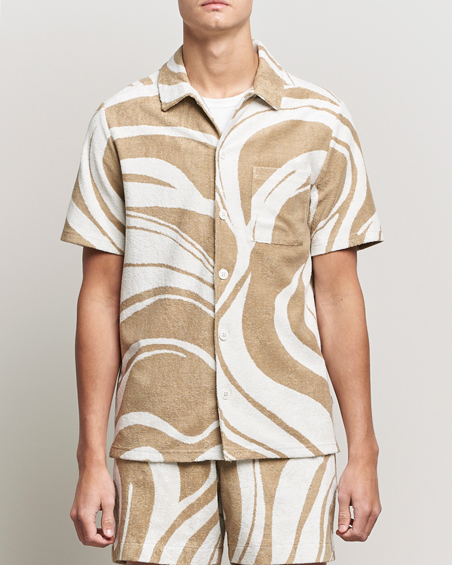 Mies | Kauluspaidat | J.Lindeberg | BillyToweling Jacquard Shirt Safari Beige