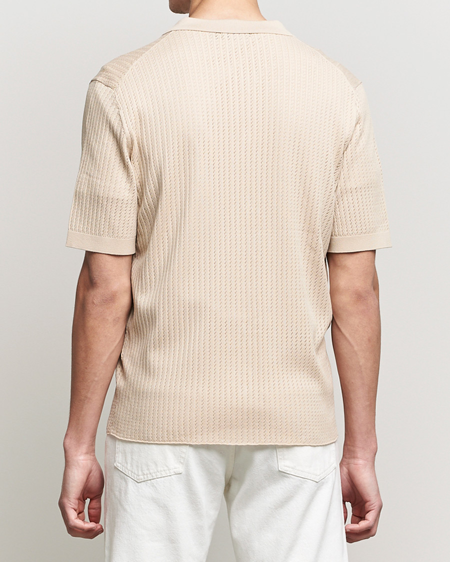Mies | Kauluspaidat | J.Lindeberg | Skyler Rayon Silk Knit Shirt Safari Beige