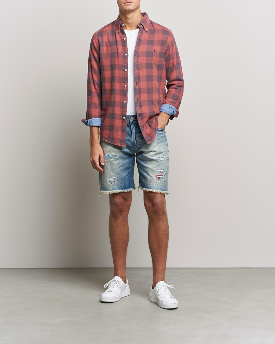Mies | Alennusmyynti vaatteet | Polo Ralph Lauren | Shredded Denim Shorts Blue