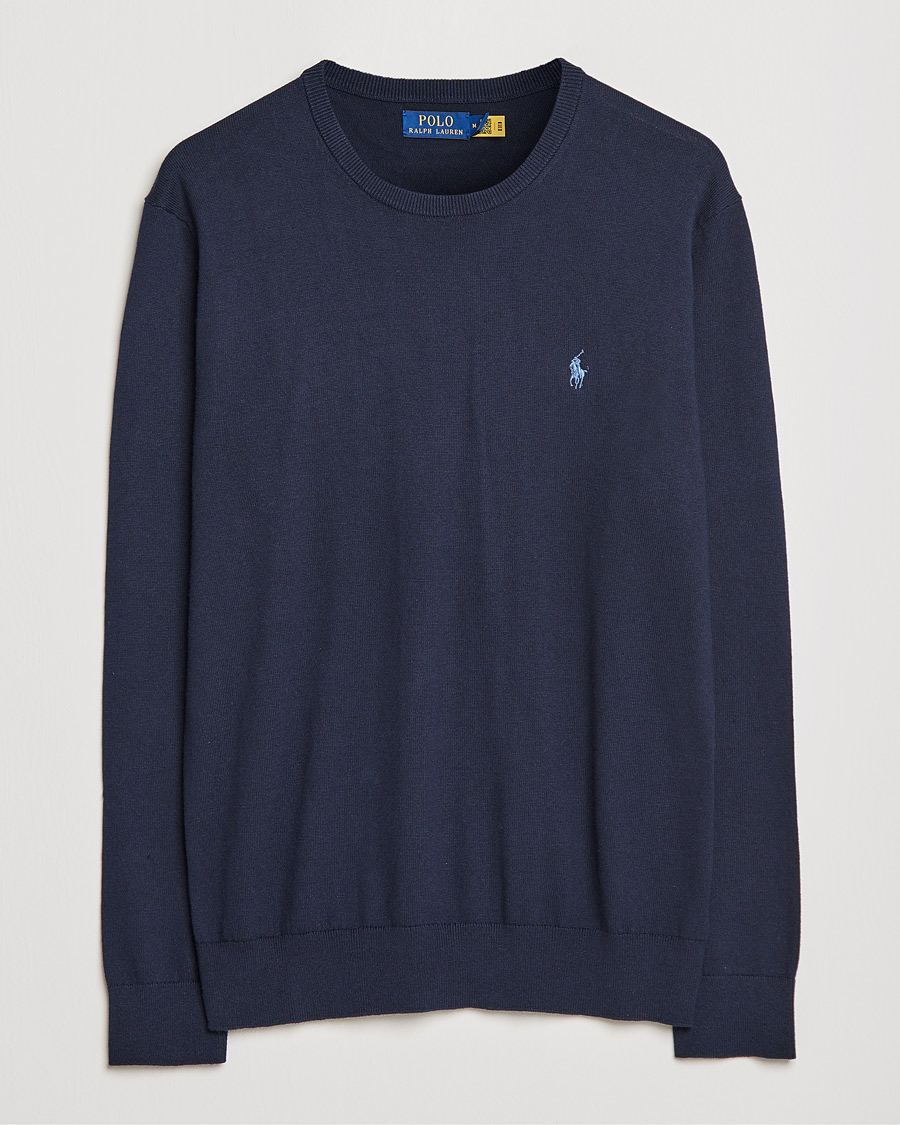 Mies | Puserot | Polo Ralph Lauren | Cotton/Cashmere Crew Neck Pullover Hunter Navy
