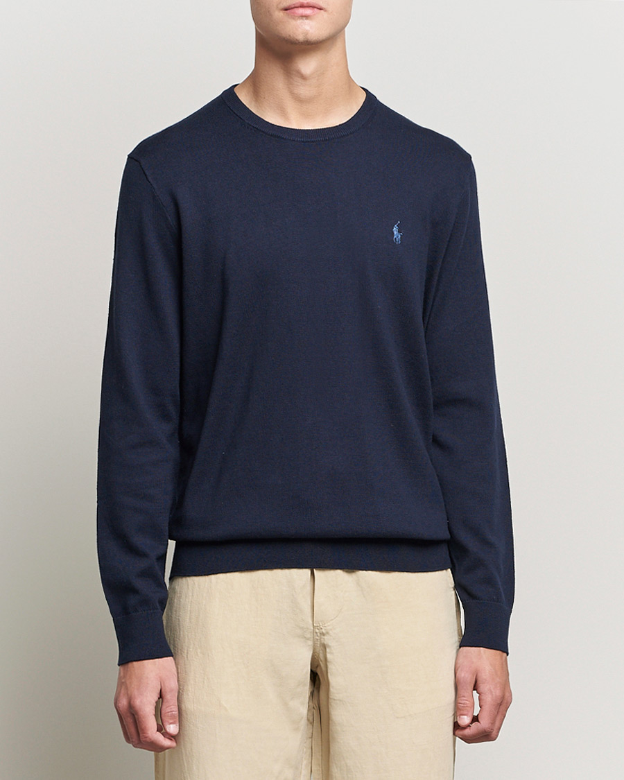 Mies | Puserot | Polo Ralph Lauren | Cotton/Cashmere Crew Neck Pullover Hunter Navy