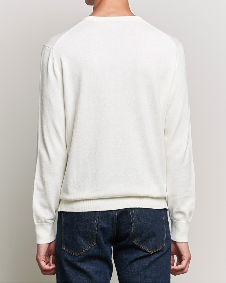 Mies | Puserot | Polo Ralph Lauren | Cotton/Cashmere Crew Neck Pullover Deckwash White