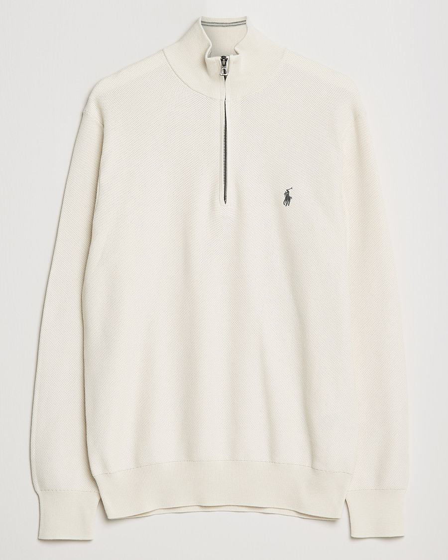 Mies | Puserot | Polo Ralph Lauren | Textured Half-Zip Antique Creme