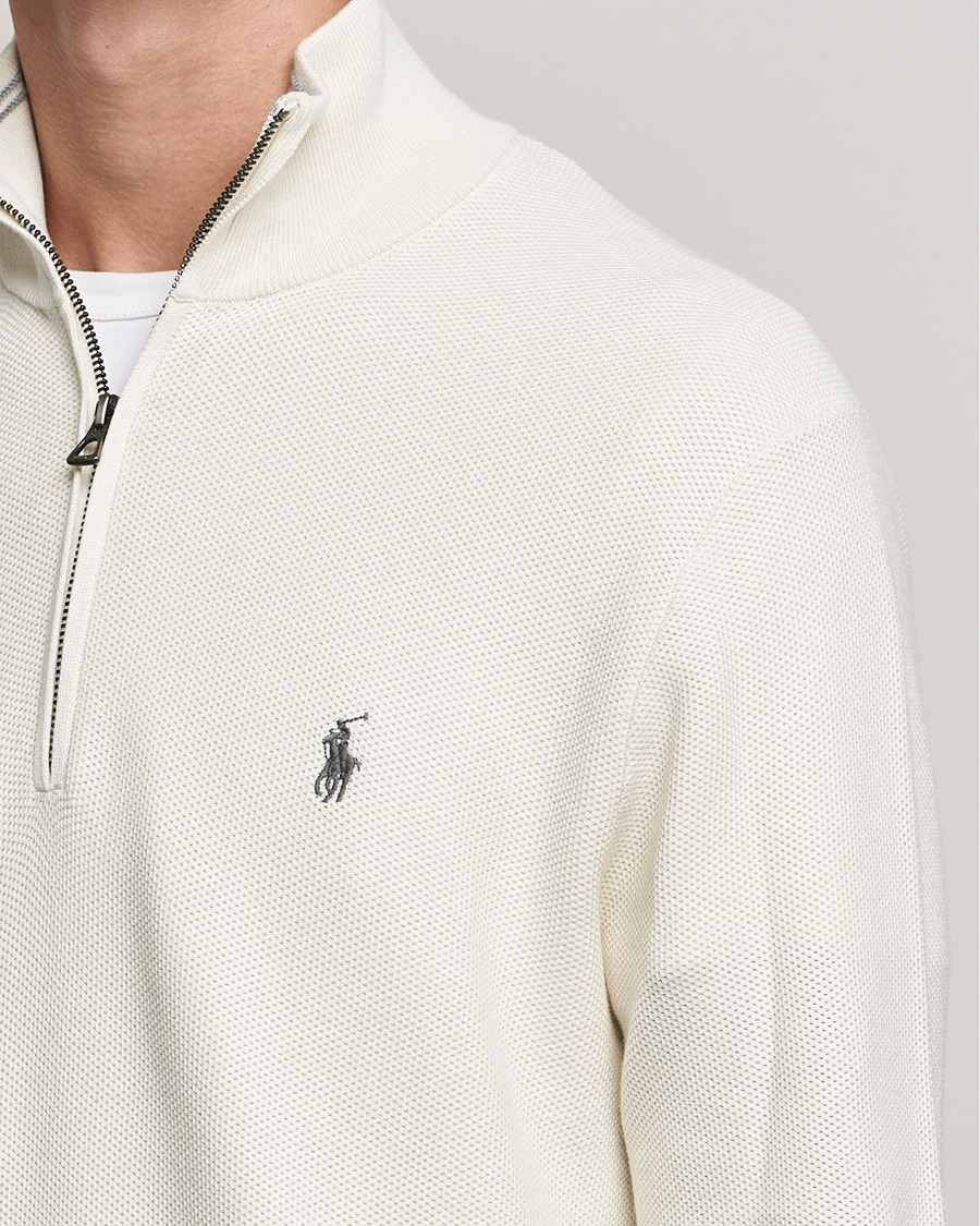 Mies | Puserot | Polo Ralph Lauren | Textured Half-Zip Antique Creme