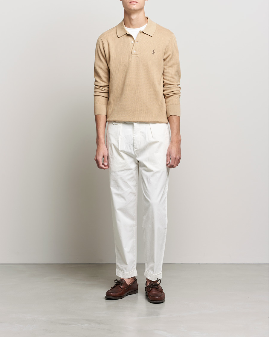 Mies |  | Polo Ralph Lauren | Textured Knitted Polo Vintage Khaki