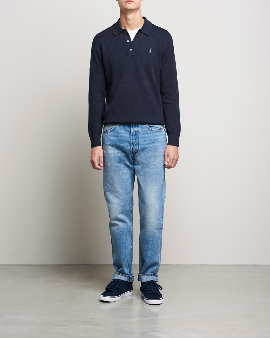Mies | Puserot | Polo Ralph Lauren | Textured Knitted Polo Navy