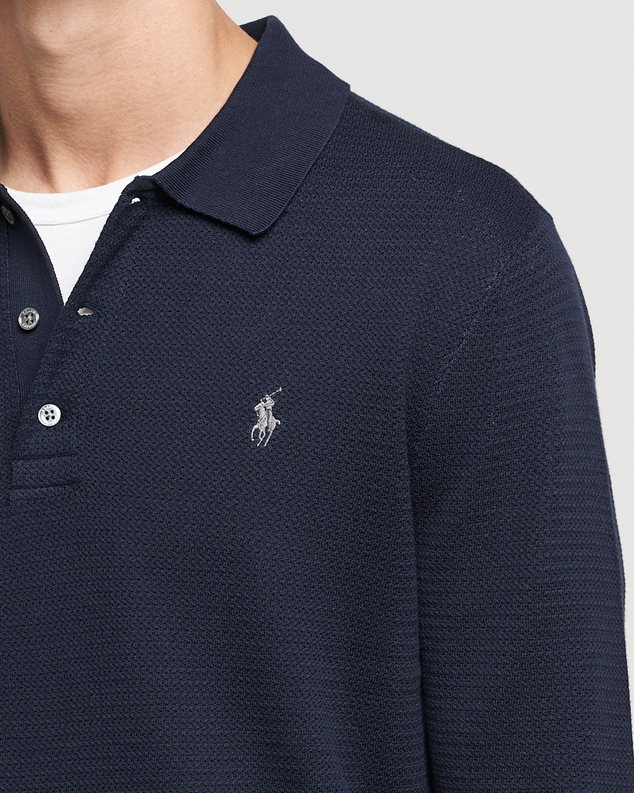 Mies | Puserot | Polo Ralph Lauren | Textured Knitted Polo Navy