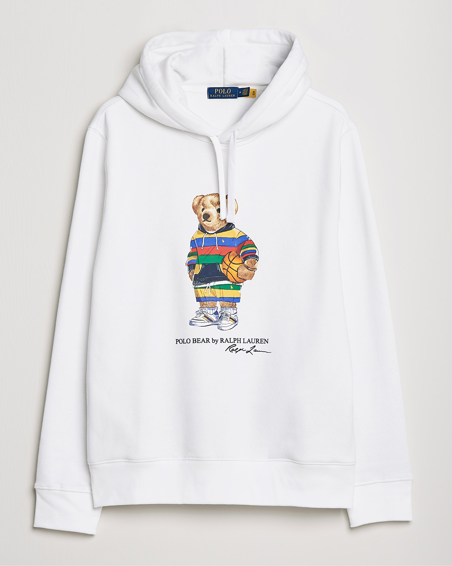 Mies | Puserot | Polo Ralph Lauren | Printed Active Bear Hoodie White