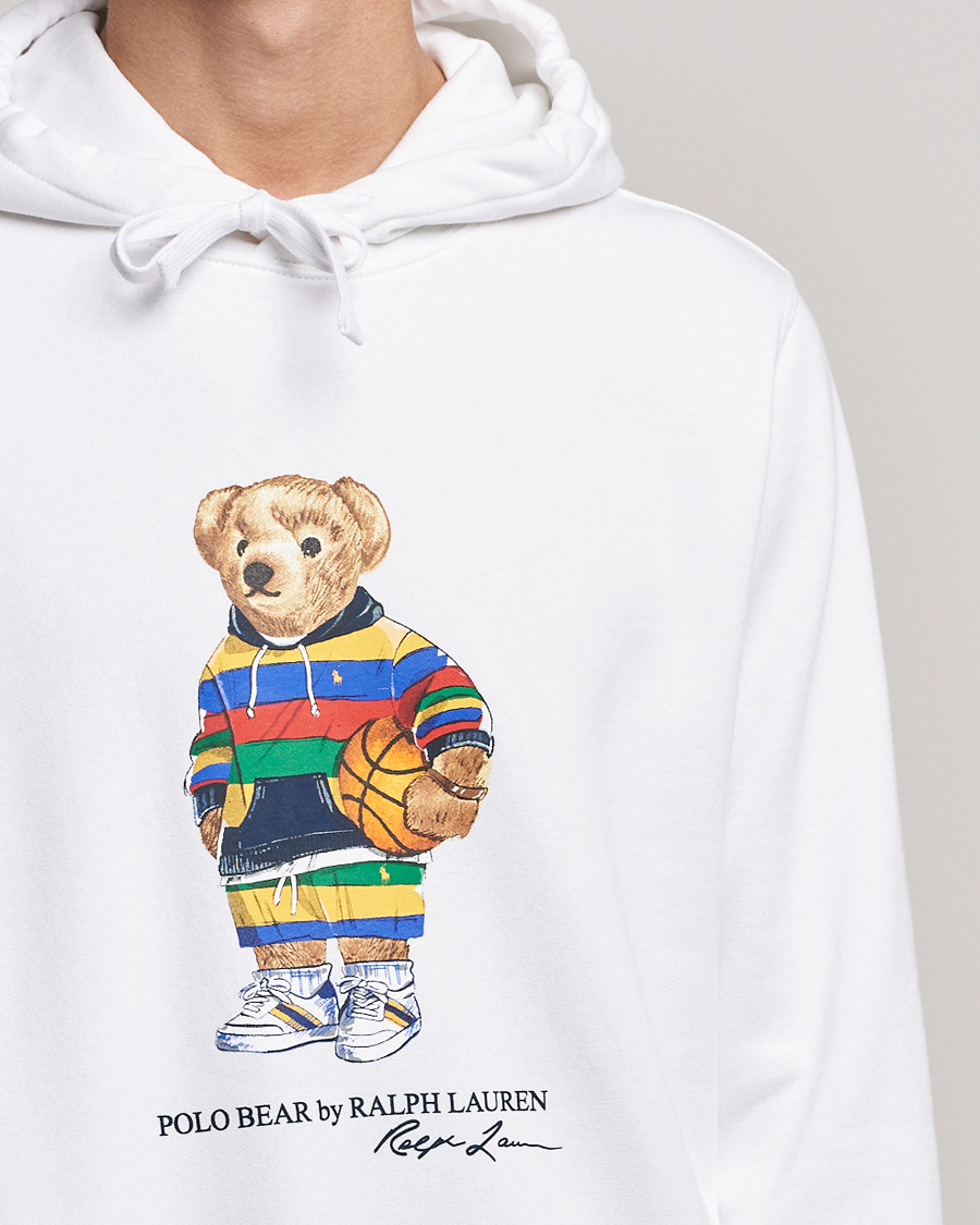 Mies | Puserot | Polo Ralph Lauren | Printed Active Bear Hoodie White
