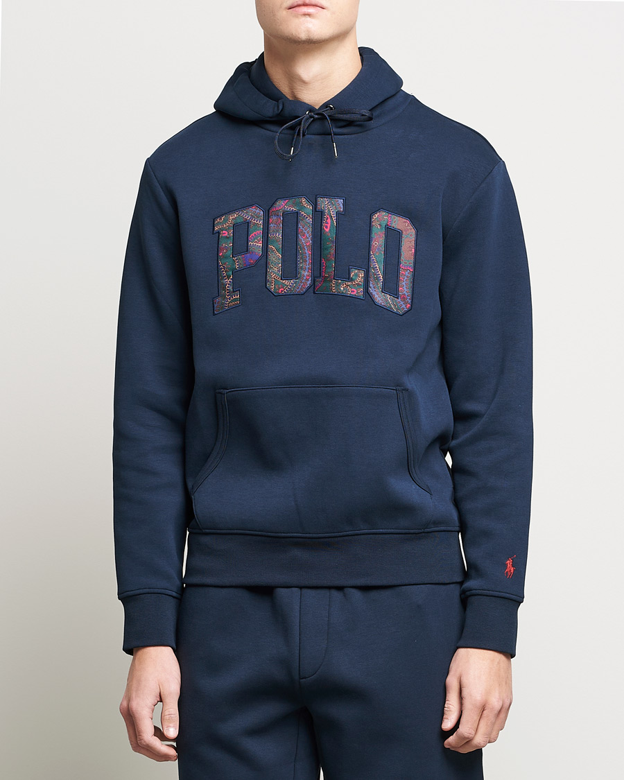 Mies | Puserot | Polo Ralph Lauren | Double Knit Paisley Retro Logo Hoodie Aviator Navy