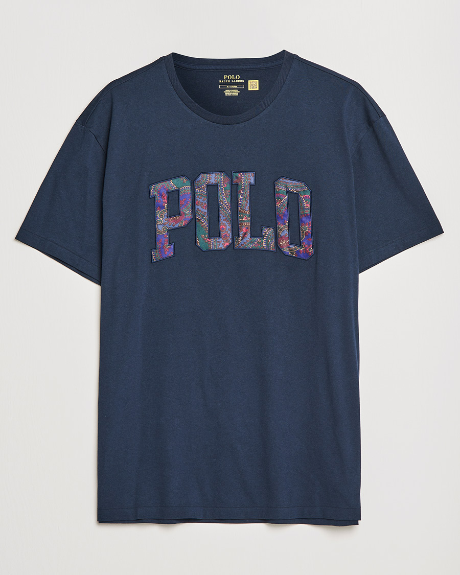 Mies | T-paidat | Polo Ralph Lauren | Paisley Retro Logo Crew Neck Tee Aviator Navy