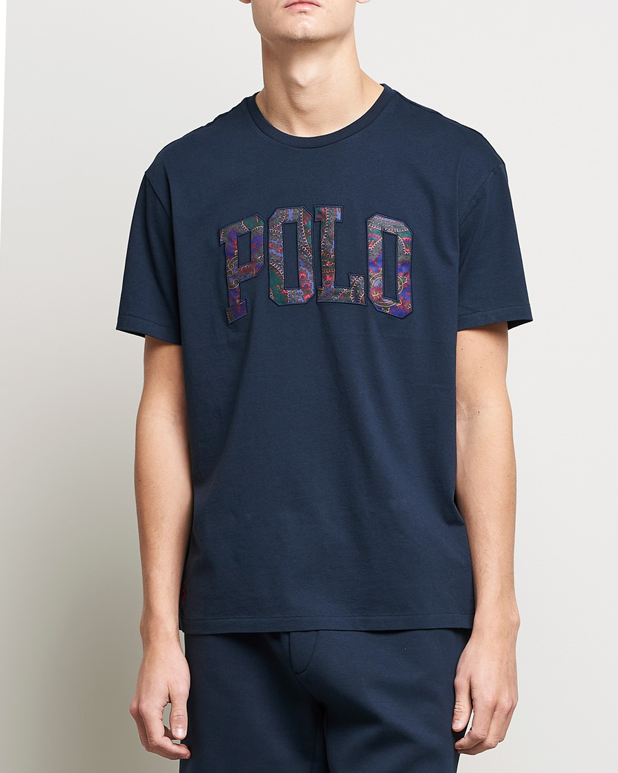 Mies | T-paidat | Polo Ralph Lauren | Paisley Retro Logo Crew Neck Tee Aviator Navy