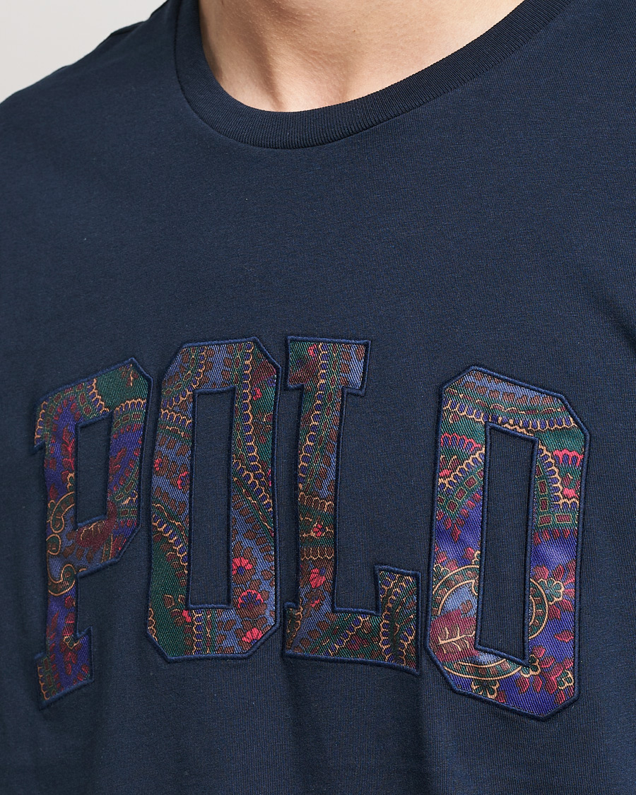 Mies | T-paidat | Polo Ralph Lauren | Paisley Retro Logo Crew Neck Tee Aviator Navy