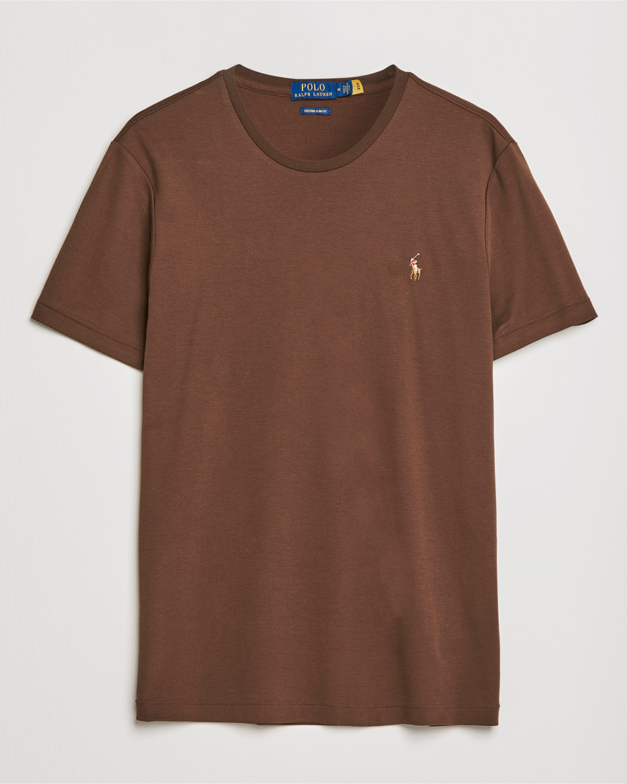 Mies | T-paidat | Polo Ralph Lauren | Luxury Pima Cotton Crew Neck Tee American Brown