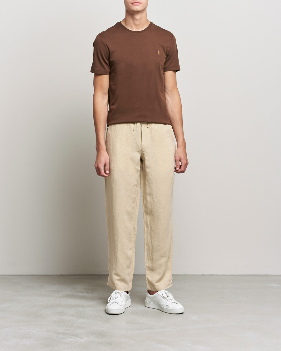 Mies | T-paidat | Polo Ralph Lauren | Luxury Pima Cotton Crew Neck Tee American Brown