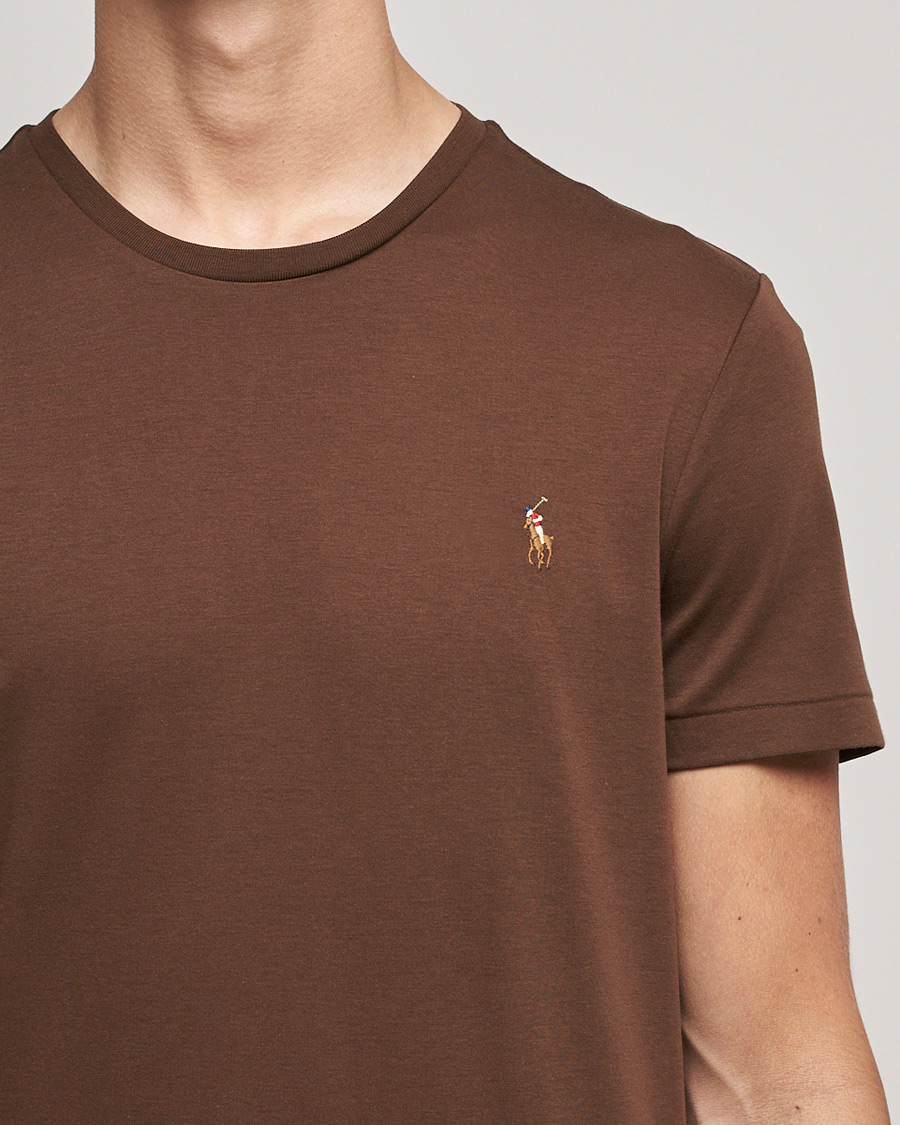 Mies | T-paidat | Polo Ralph Lauren | Luxury Pima Cotton Crew Neck Tee American Brown